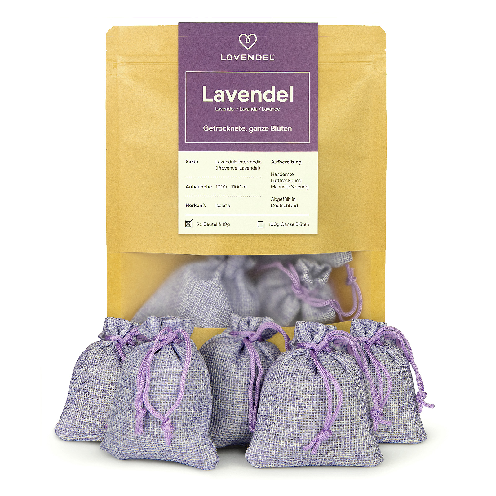 Lovendel® Lavendelbeutel mit Lavendelblüten